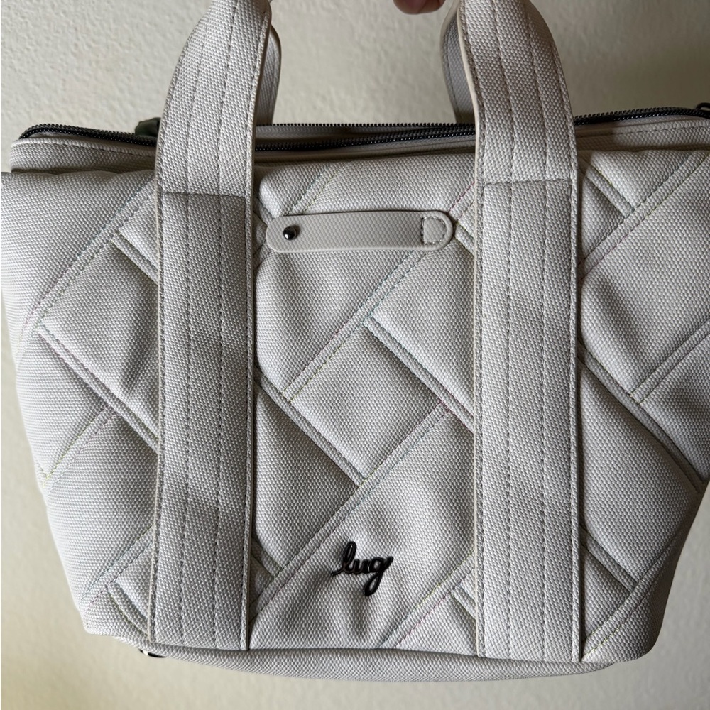 Lug Cream Quilted Tote Bag